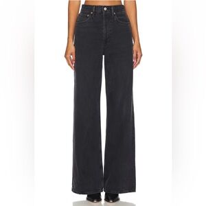 Agolde Dame High-Rise Wide Leg Jeans in Hitch